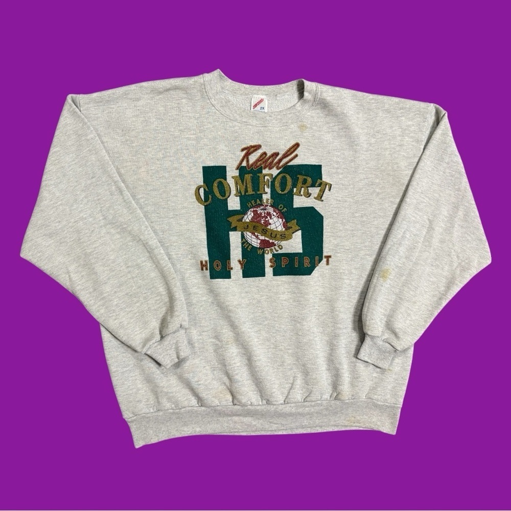 90s Jerzees “Real Comfort Holy Spirit” Sweatshirt